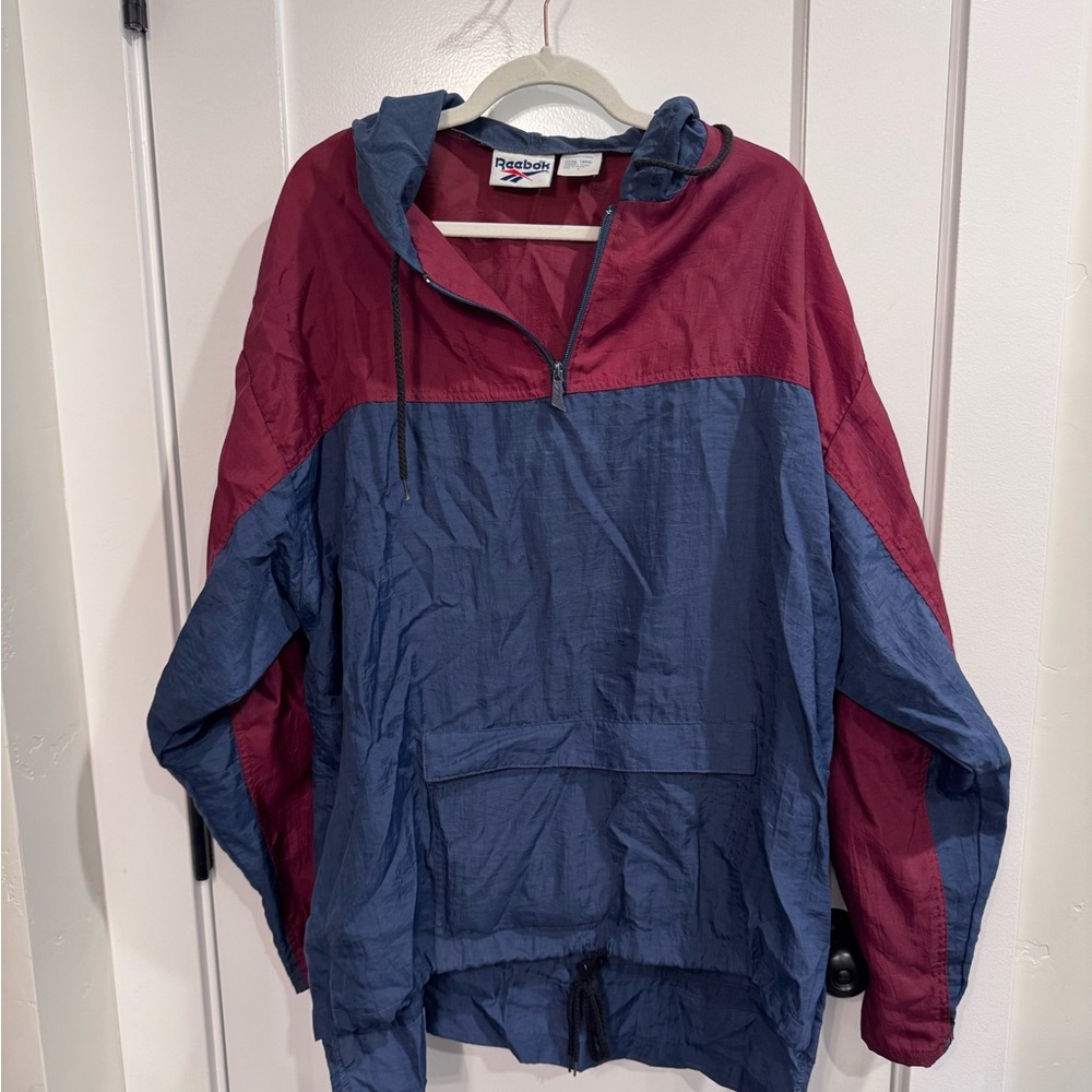 Vintage Reebok Windbreaker Hoodie Jacket Retro 90s Streetwear